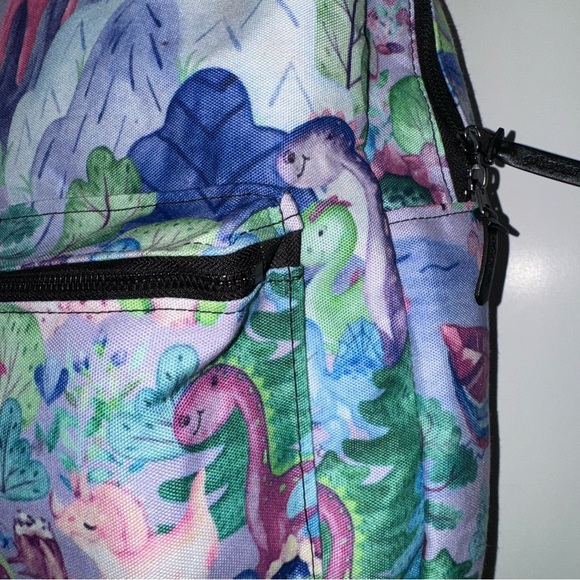 Society6 Dinosaur Bookbag/Backpack EUC - Picture 6 of 11